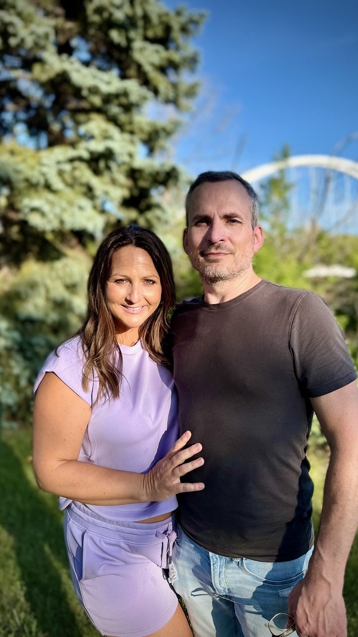 Danielle and her husband outdoors